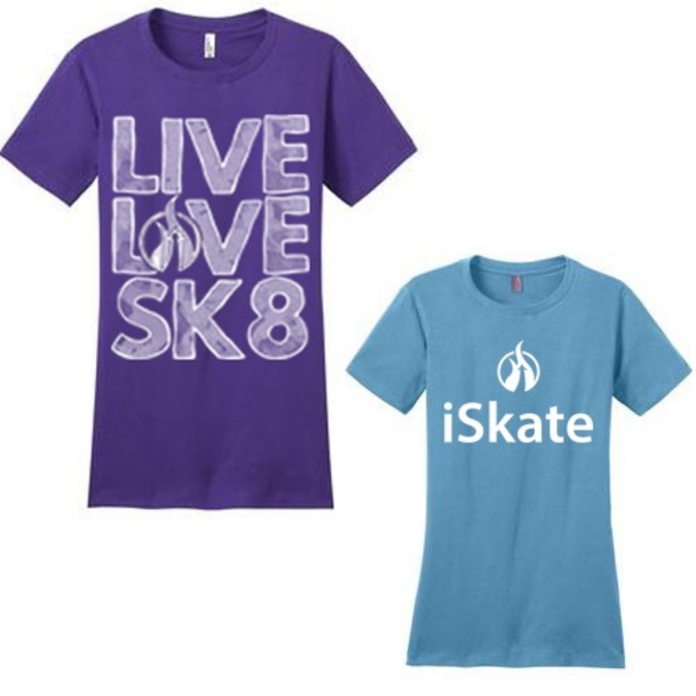 Bundle 2 Skating T-Shirts (Ice or Roller Skating)